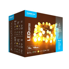 10 Metru Gara BERRY Apgaismojuma LED Virtene MODEE (100LED) Silti Balta